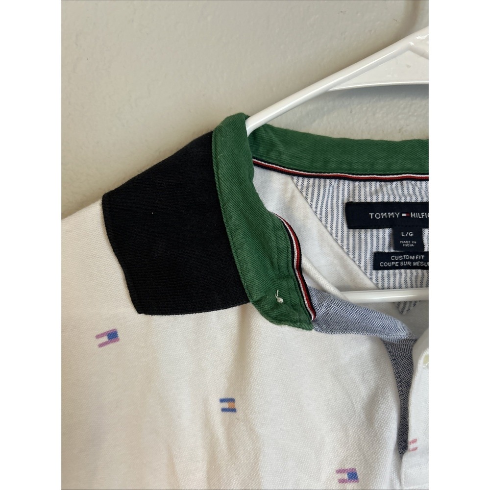 Tommy Hilfiger Men's L Polo Shirt Short Sleeve Golf Collared Custom Fit - Picture 5 of 6